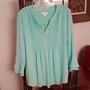 Charter Club Women's Aqua Blouse